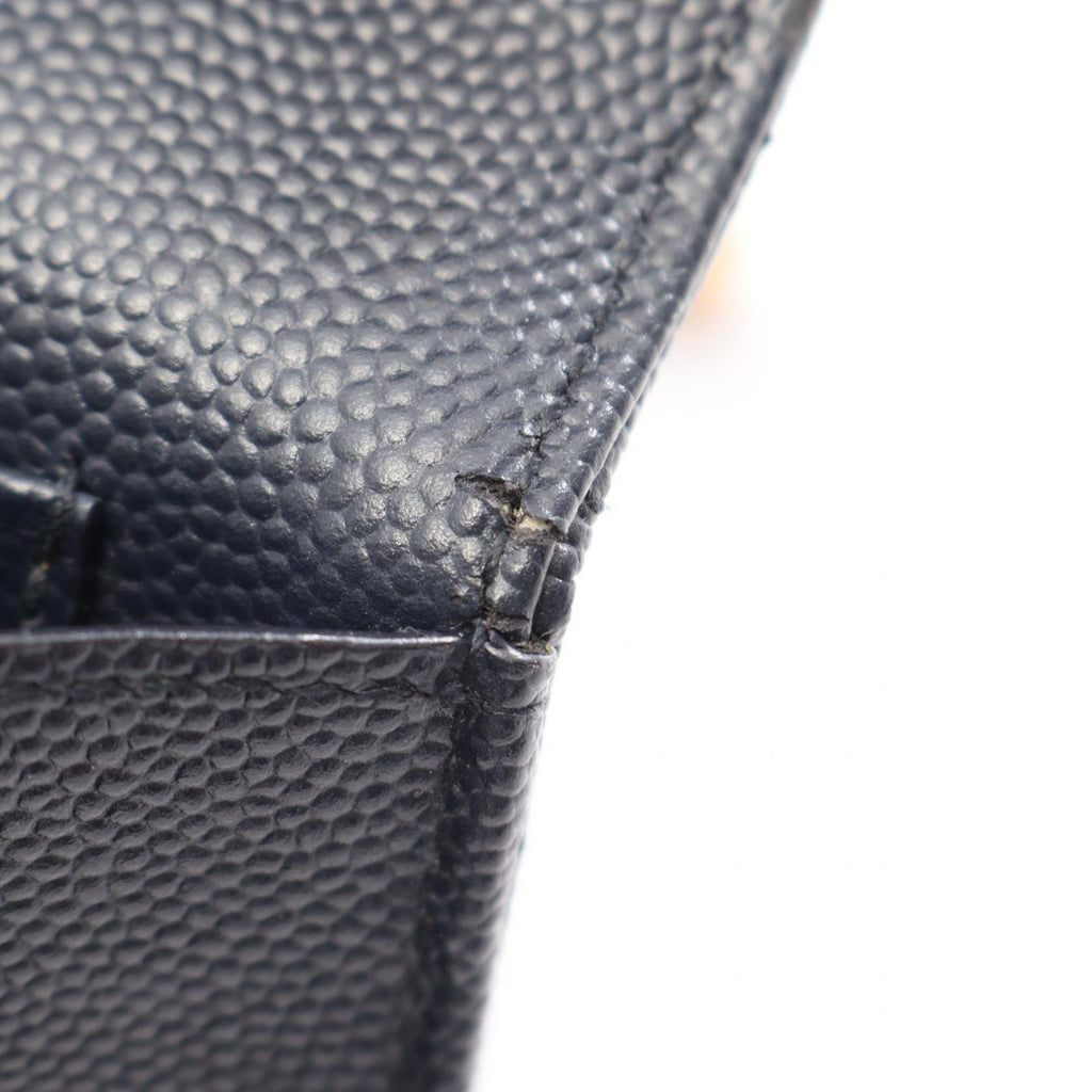 Saint Laurent Paris Shoulder Bag Cassandra Classic Navy Leather Chain Wallet — view 5