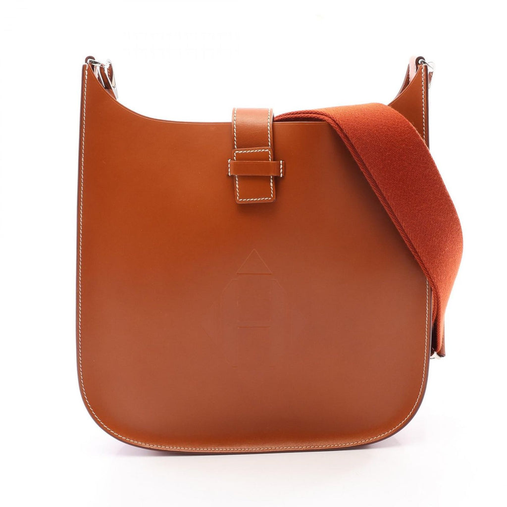 Hermes Shoulder Bag Evelyne Sellier PM Blue Electric Gold