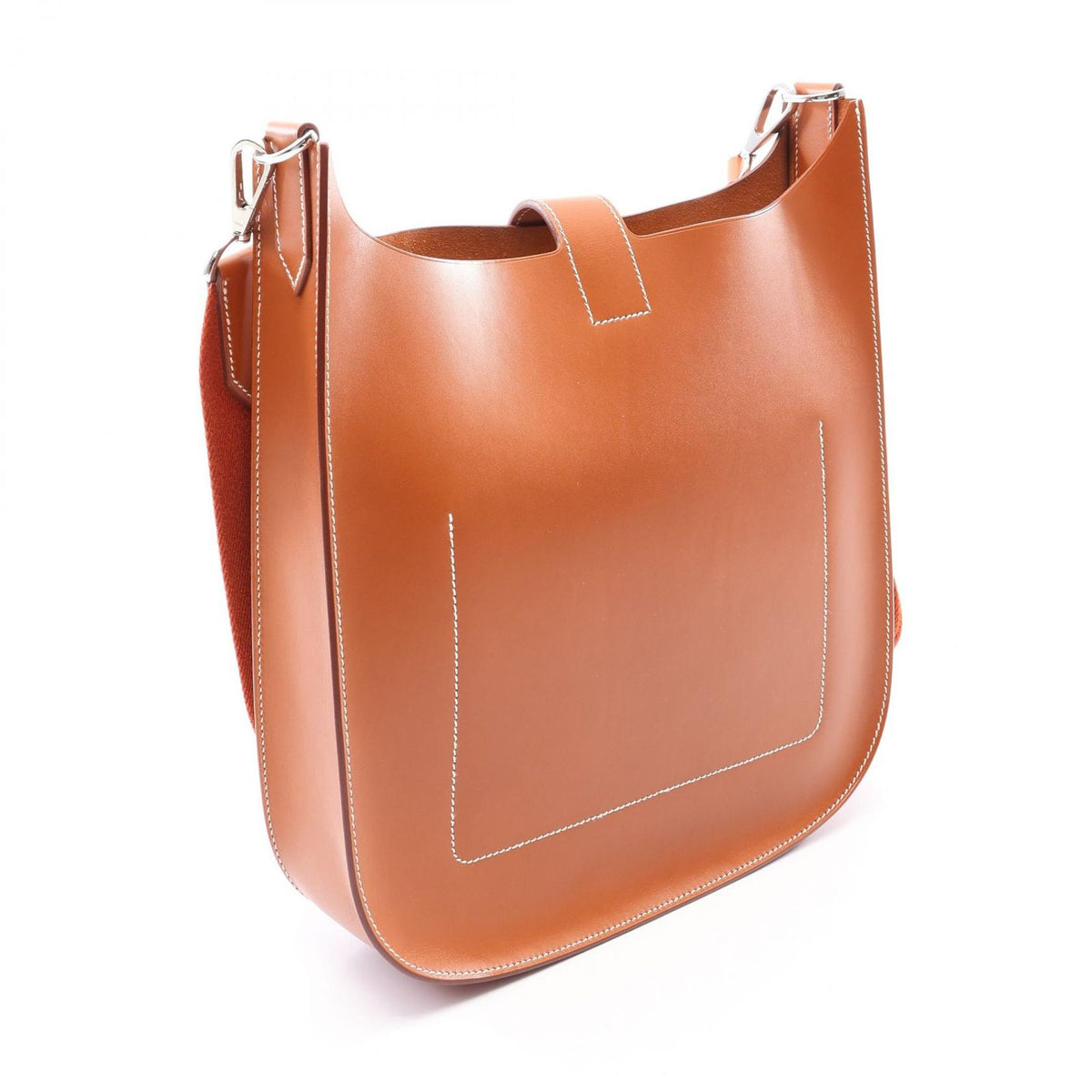 Hermes Shoulder Bag Evelyne Sellier PM Blue Electric Gold — view 2