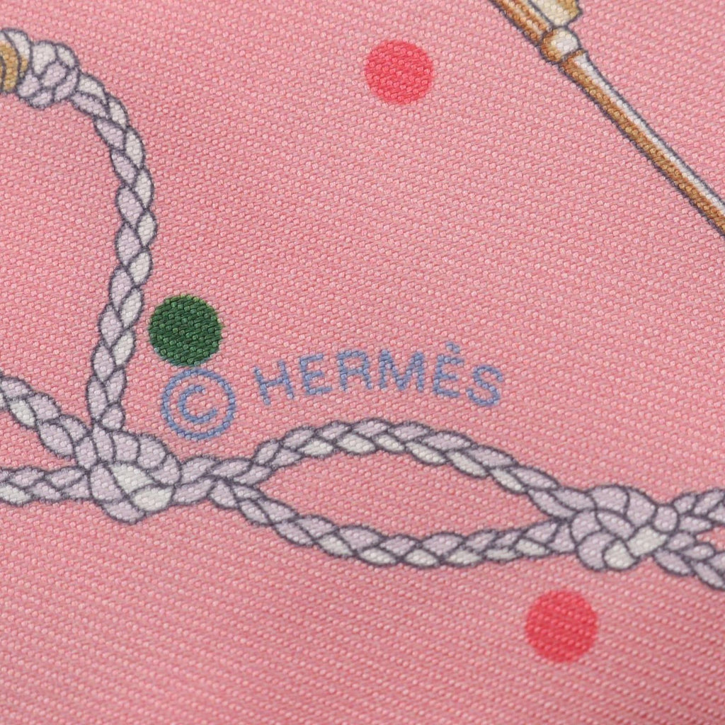 Hermes Scarf Twilly les Cles a Pois Ribbon Silk — view 4