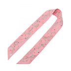 Hermes Scarf Twilly les Cles a Pois Ribbon Silk — view 3