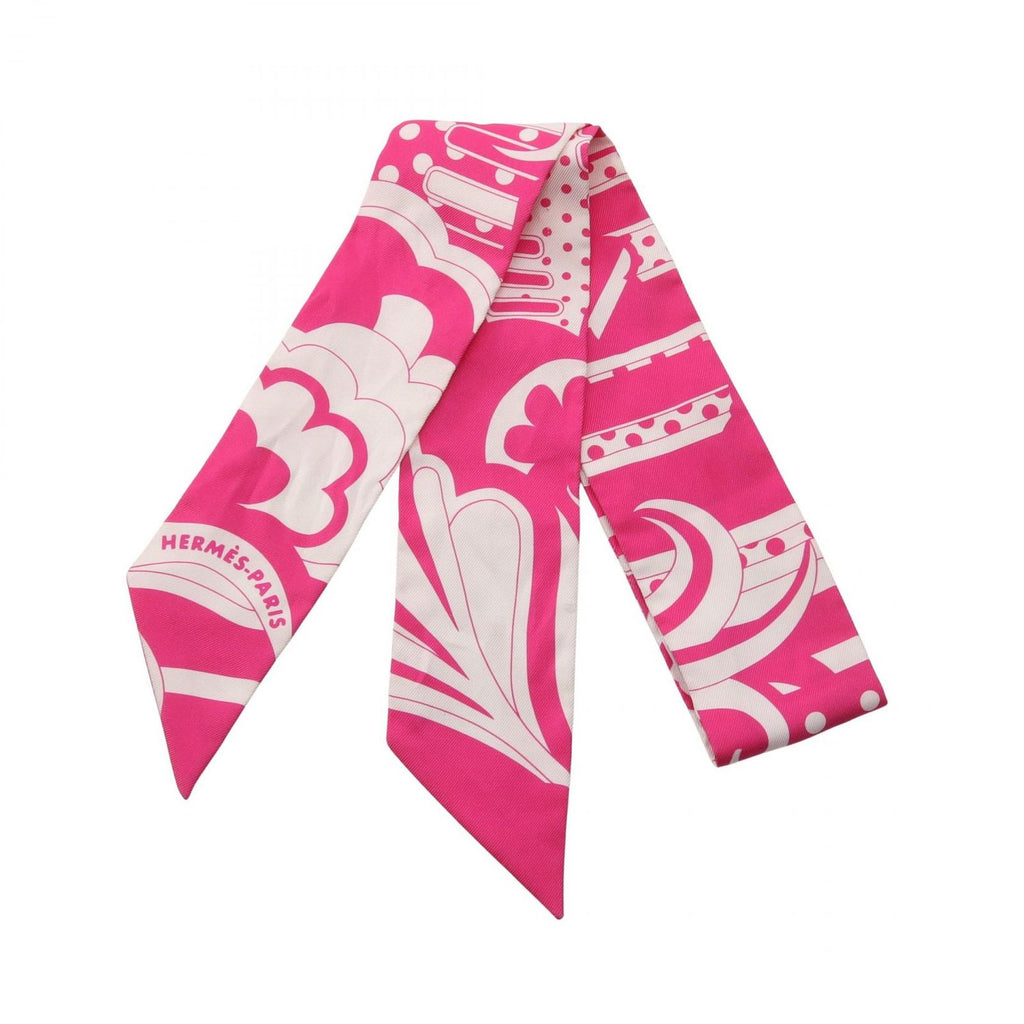 Hermes Scarf Twilly Faubourg Rainbow Ribbon Silk