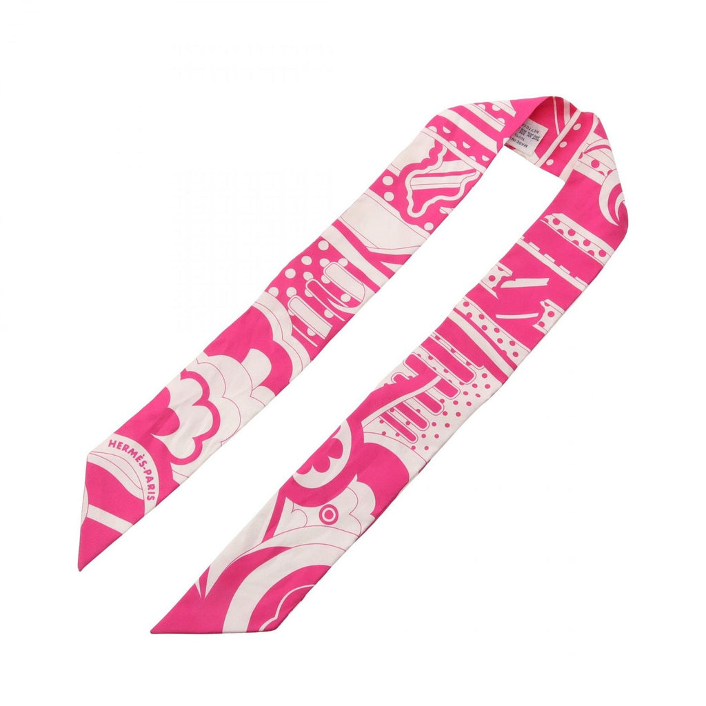 Hermes Scarf Twilly Faubourg Rainbow Ribbon Silk — view 2