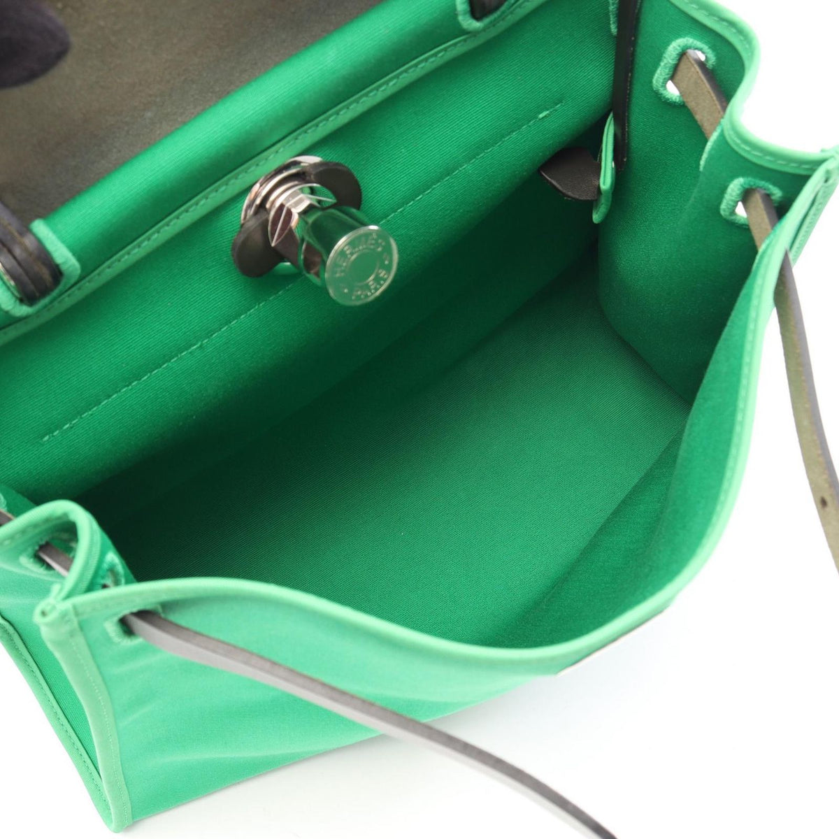 Hermes Handbag Herbag Zip PM 2-Way Bamboo Canvas Leather PM — view 3