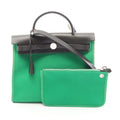 Hermes Handbag Herbag Zip PM 2-Way Bamboo Canvas Leather PM