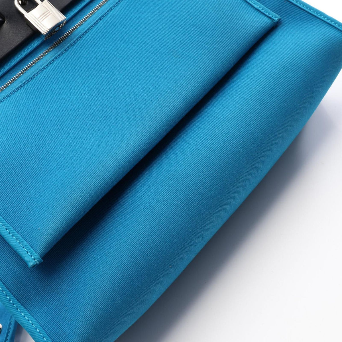 Hermes Handbag Herbag Zip PM 2-Way Blue Zanzibar Inte Canvas Leather PM Indigo — view 8