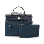 Hermes Handbag Herbag Zip PM Vert Cypres Blue Indigo 2-Way PM