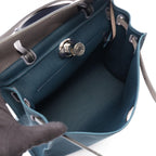 Hermes Handbag Herbag Zip PM Vert Cypres Blue Indigo 2-Way PM — view 3