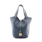 Hermes Handbag Picotin Lock PM Blue Deplus