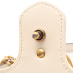 Gucci Shoulder Bag GG Marmont Off White Leather Small Chain — view 5