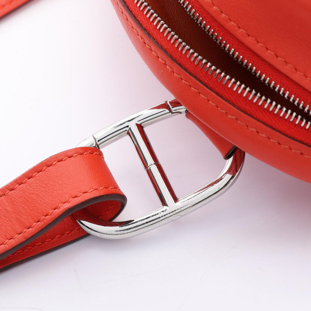 Hermes Waist Bag in the Loop Verso Rouge Pivoine Tail Batte — view 8