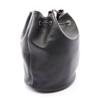 Chanel Shoulder Bag Deauville Drawstring Black Caviar Leather Logo Studs — view 2