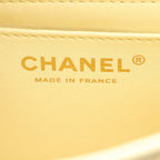 Chanel Shoulder Bag Mini Quilted Pastel Yellow Lambskin Heart Chain — view 4