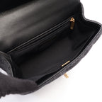 Chanel Shoulder Bag Quilted Gray Round Flap Chain — view 3