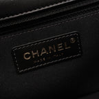 Chanel Shoulder Bag Quilted Gray Round Flap Chain — view 4