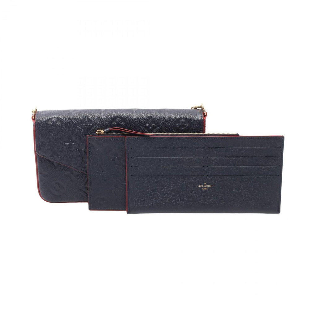 Louis Vuitton Shoulder Bag Pochette Felicie Monogram Empreinte Marine Rouge — view 5