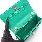 Chanel Shoulder Bag Trendy CC Quilted Green Lambskin Chain Wallet — view 3