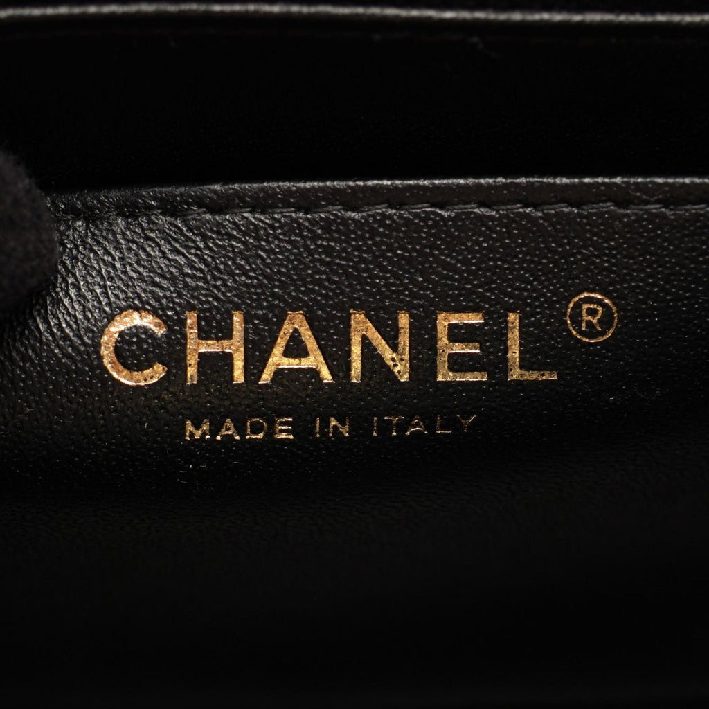 Chanel Shoulder Bag Mini Quilted Black Lambskin Chain — view 4