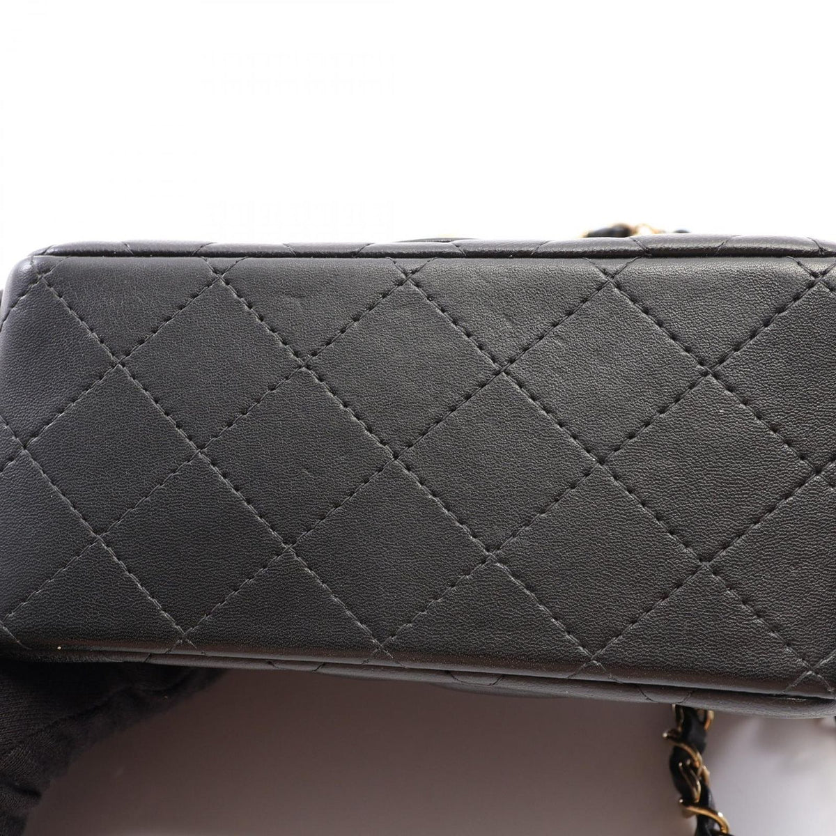 Chanel Shoulder Bag Mini Quilted Black Lambskin Chain — view 8