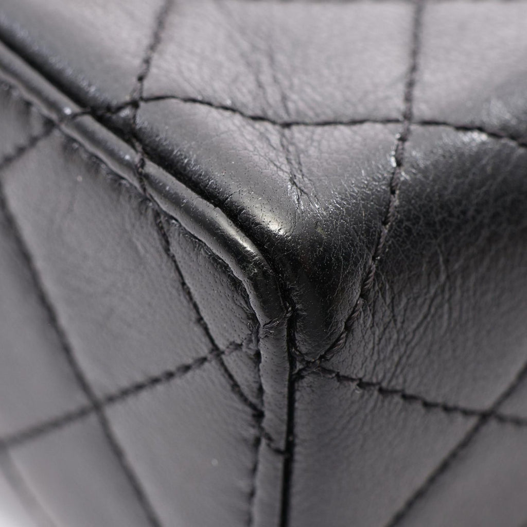 Chanel Shoulder Bag Quilted Black Leather Mini Flap Chain — view 8