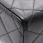 Chanel Shoulder Bag Quilted Black Leather Mini Flap Chain — view 8