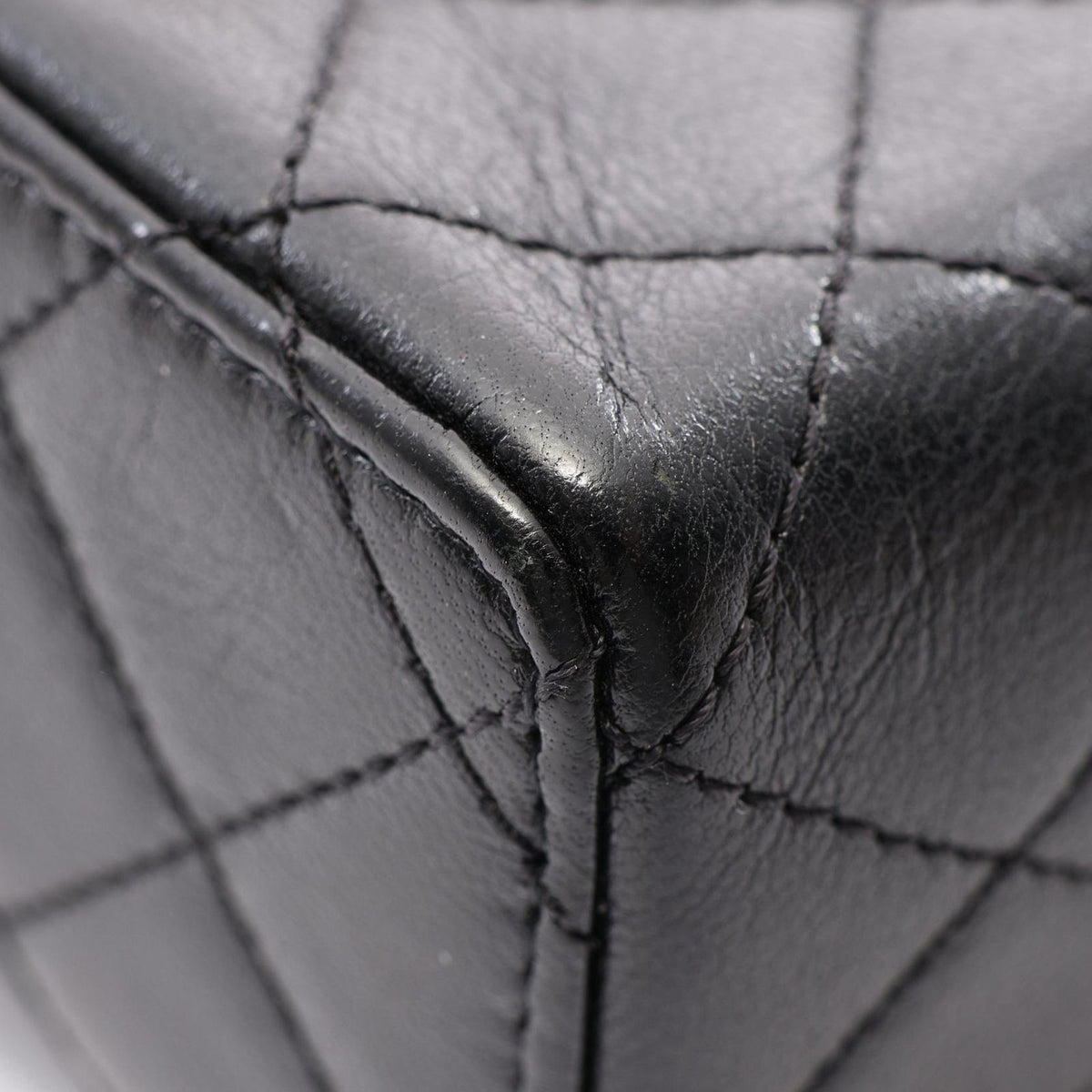 Chanel Shoulder Bag Quilted Black Leather Mini Flap Chain — view 8