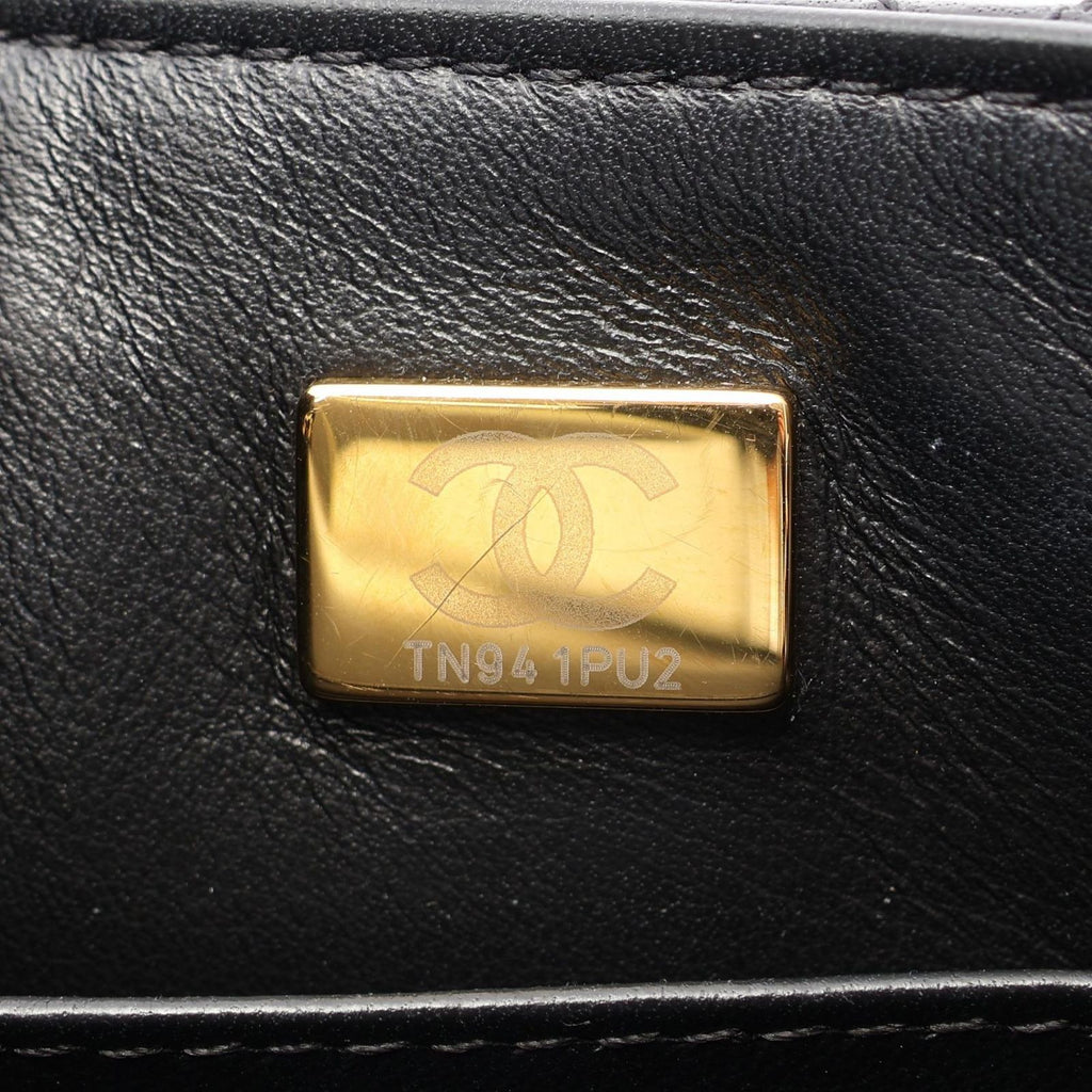 Chanel Shoulder Bag Quilted Black Leather Mini Flap Chain — view 5