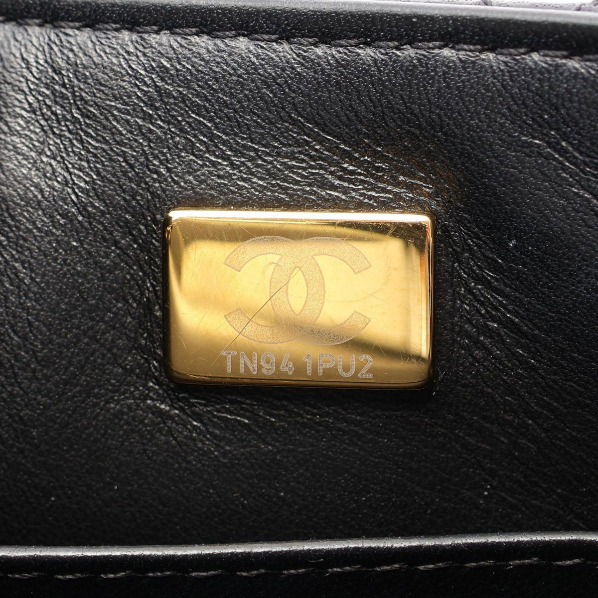 Chanel Shoulder Bag Quilted Black Leather Mini Flap Chain — view 5