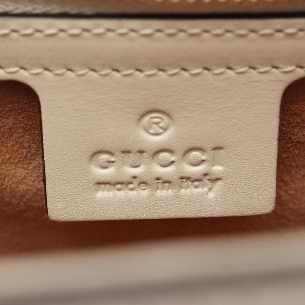 Gucci Shoulder Bag Sylvie Small Web Line 2-Way White Navy Red Leather — view 4
