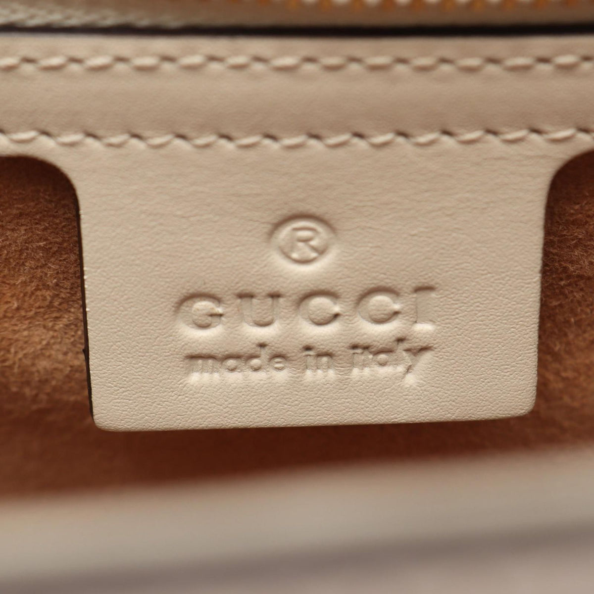 Gucci Shoulder Bag Sylvie Small Web Line 2-Way White Navy Red Leather — view 4