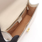 Gucci Shoulder Bag Sylvie Small Web Line 2-Way White Navy Red Leather — view 3