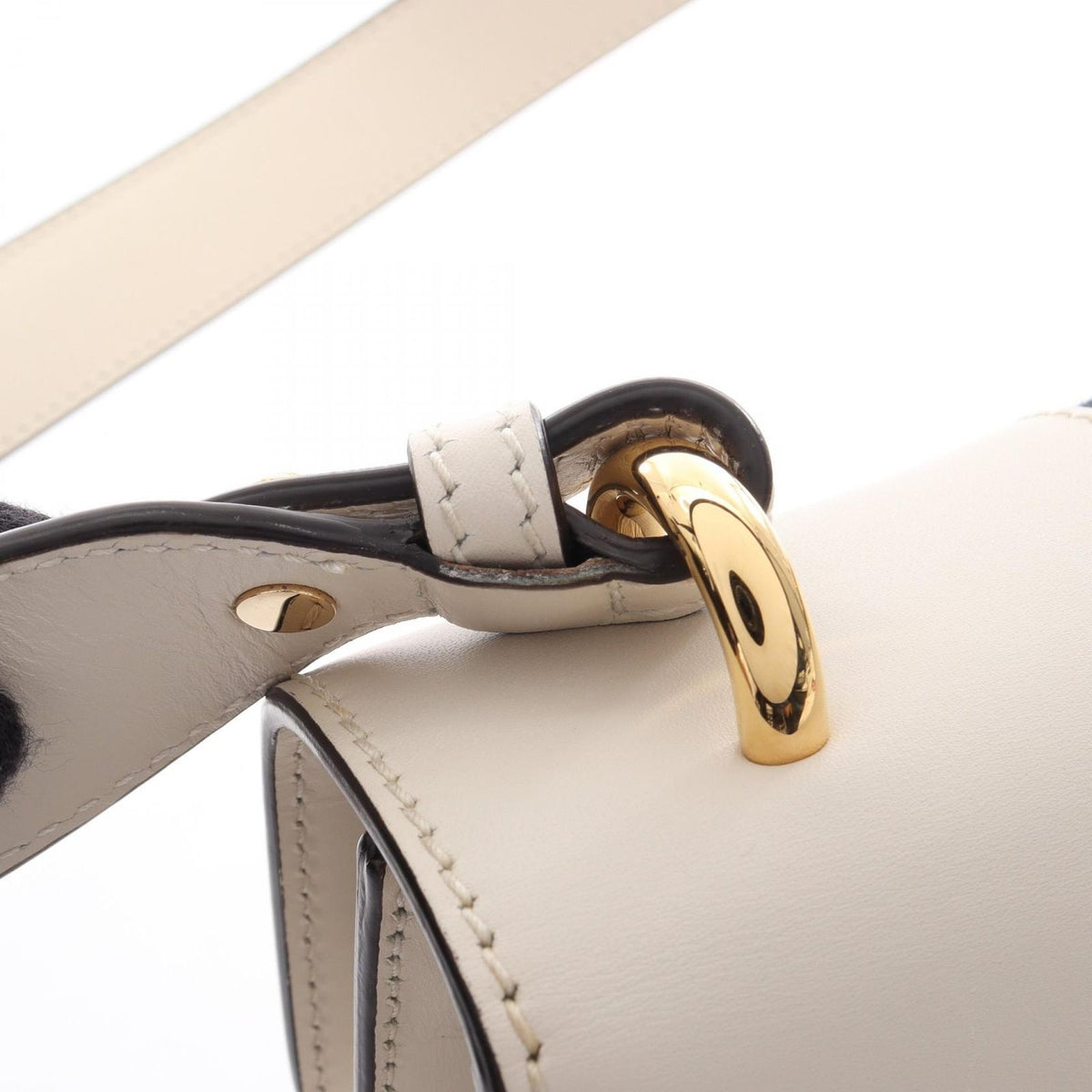 Gucci Shoulder Bag Sylvie Small Web Line 2-Way White Navy Red Leather — view 7