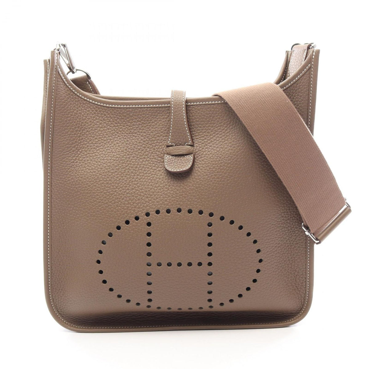 Hermes Shoulder Bag Evelyne 3 Trois PM Etoupe Leather