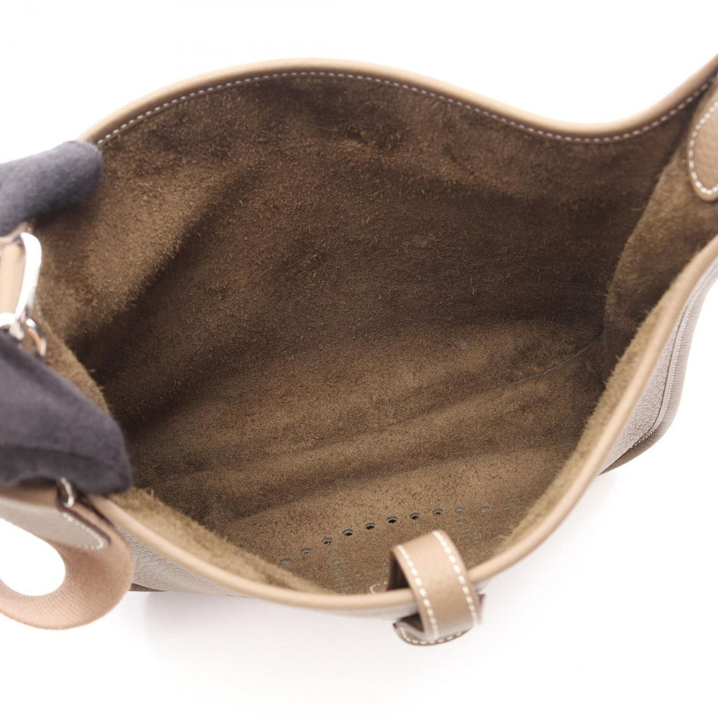 Hermes Shoulder Bag Evelyne 3 Trois PM Etoupe Leather — view 3