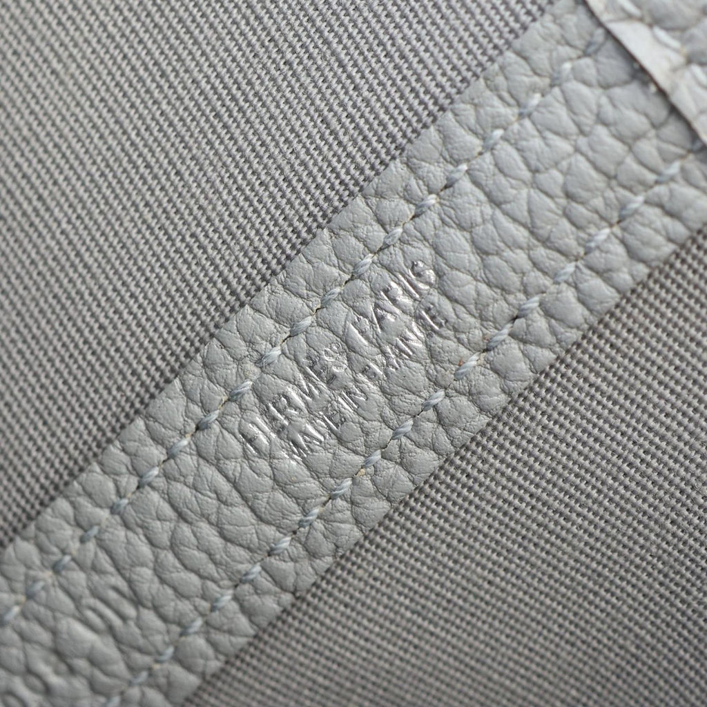 Hermes Tote Bag Garden Party PM Gray Pantin Canvas Leather — view 4