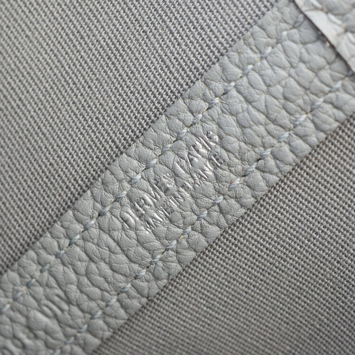 Hermes Tote Bag Garden Party PM Gray Pantin Canvas Leather — view 4