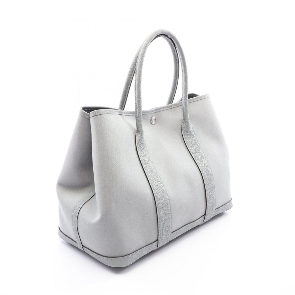 Hermes Tote Bag Garden Party PM Gray Pantin Canvas Leather — view 2
