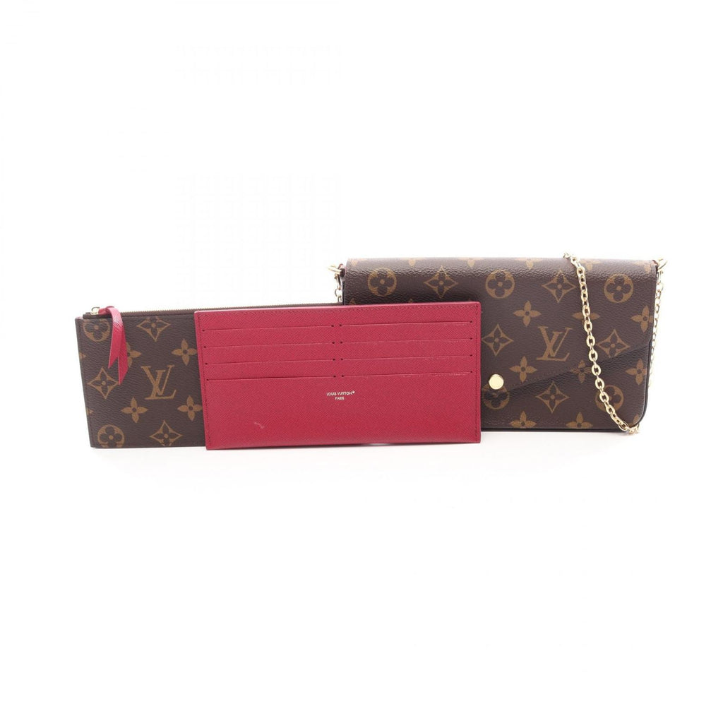 Louis Vuitton Shoulder Bag Pochette Felicie Monogram Fuchsia — view 5