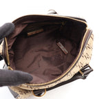 Bottega Veneta Handbag 2-Way Beige Dark Brown Canvas Leather Shoulder — view 3