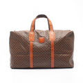 Celine Boston Bag Macadam Brown Dark Leather