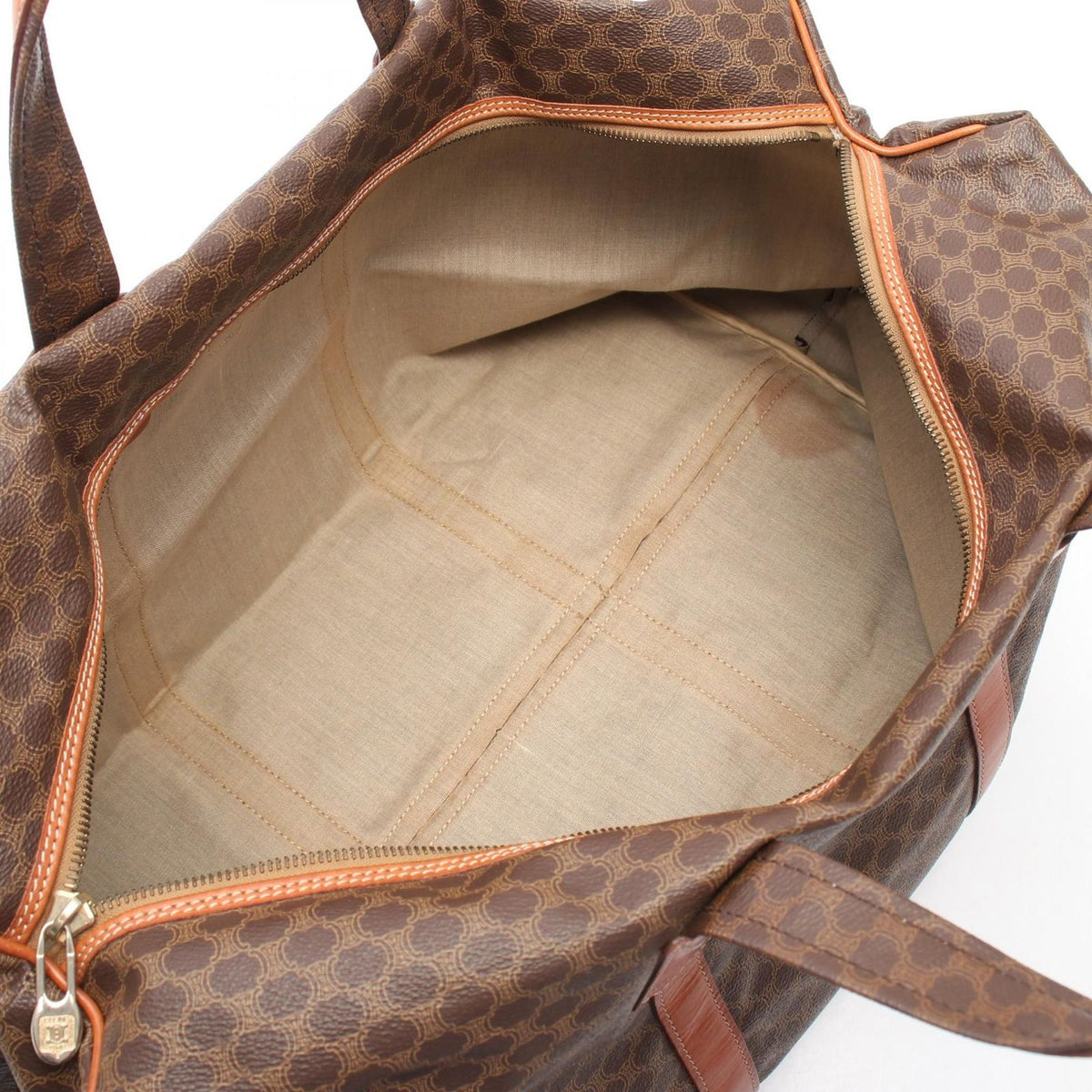 Celine Boston Bag Macadam Brown Dark Leather — view 3