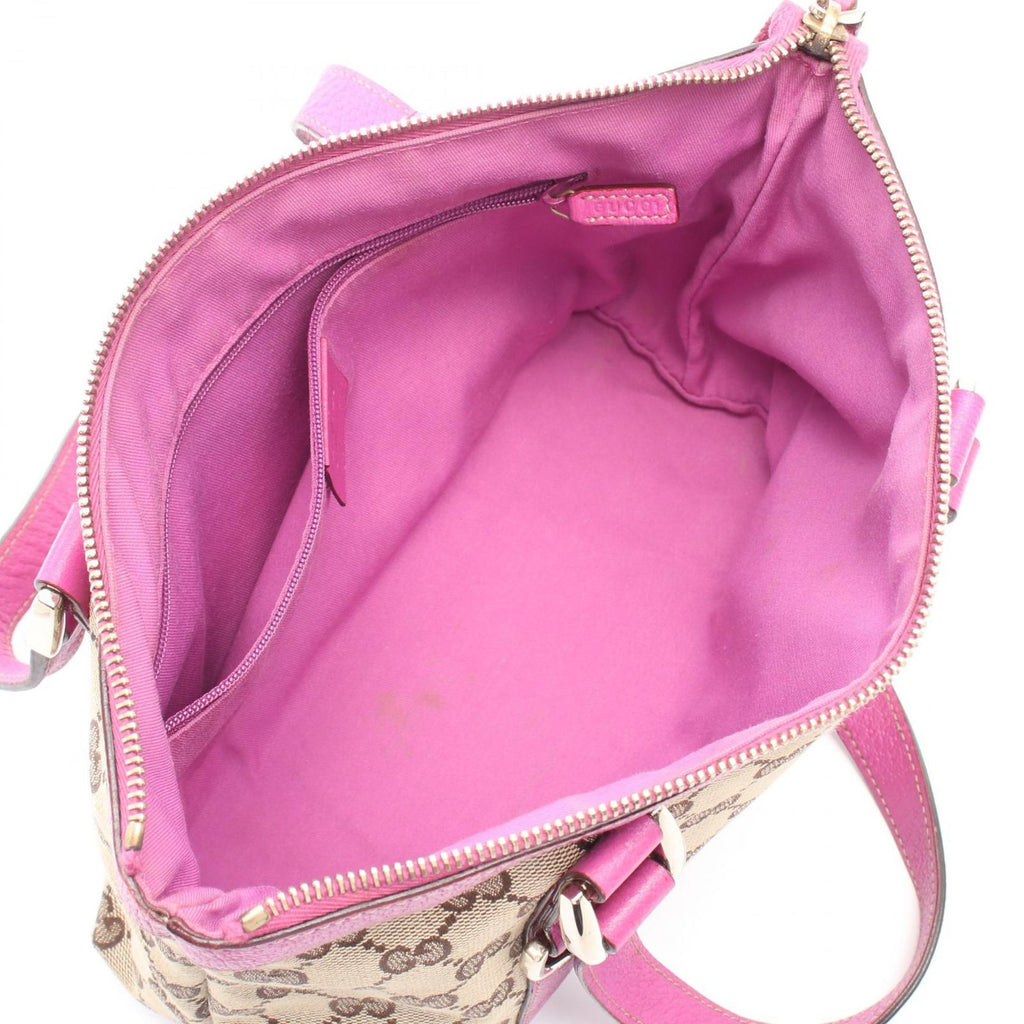 Gucci Tote Bag Abbey GG Canvas Purple Beige Brown — view 3