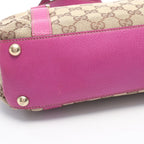 Gucci Tote Bag Abbey GG Canvas Purple Beige Brown — view 7