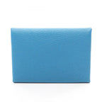 Hermes Coin Purse Calvi Duo Verso Blue Zanzibar Mint