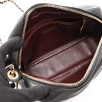 Chanel Shoulder Bag Quilted Black Lambskin Diamond Stitch CC Logo Chain — view 3
