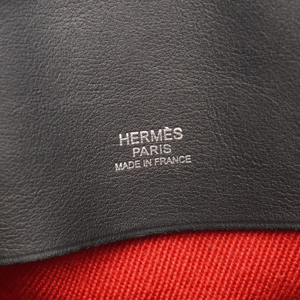 Hermes Tote Bag Potamos Cabas GM Red Black Canvas — view 4