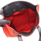 Hermes Tote Bag Potamos Cabas GM Red Black Canvas — view 3