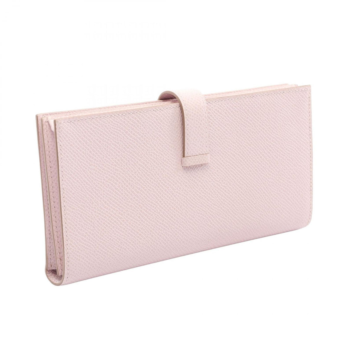 Hermes Bifold Wallet Bearn Soufflet Mauve Pale Leather — view 2