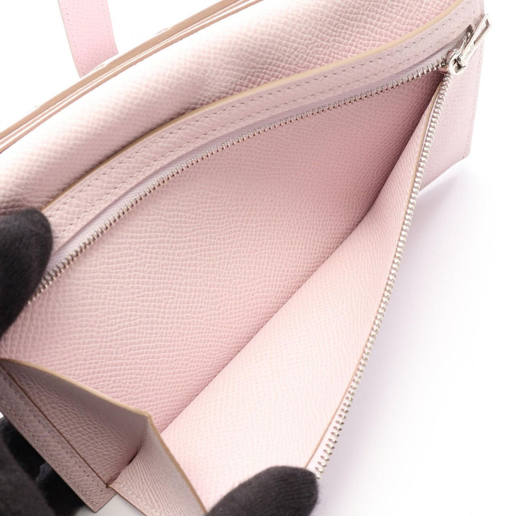 Hermes Bifold Wallet Bearn Soufflet Mauve Pale Leather — view 6