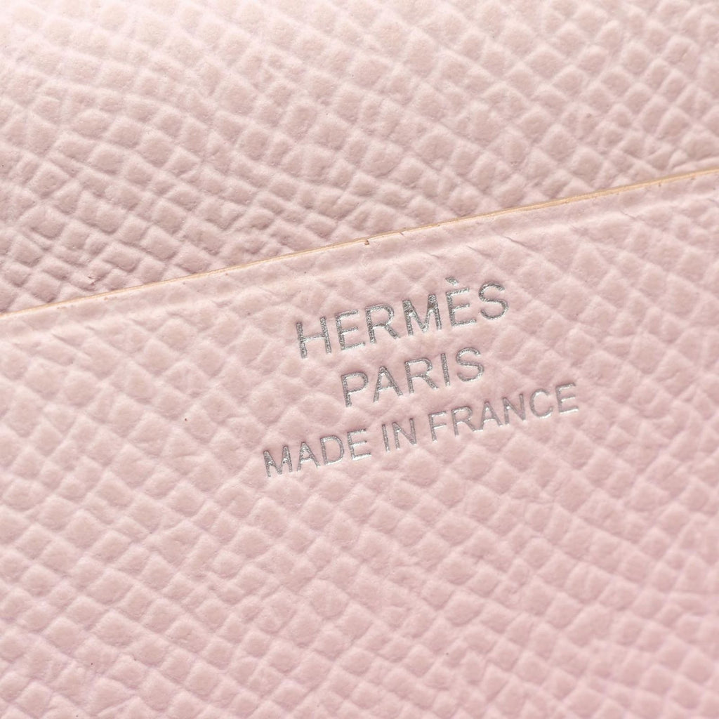 Hermes Bifold Wallet Bearn Soufflet Mauve Pale Leather — view 4